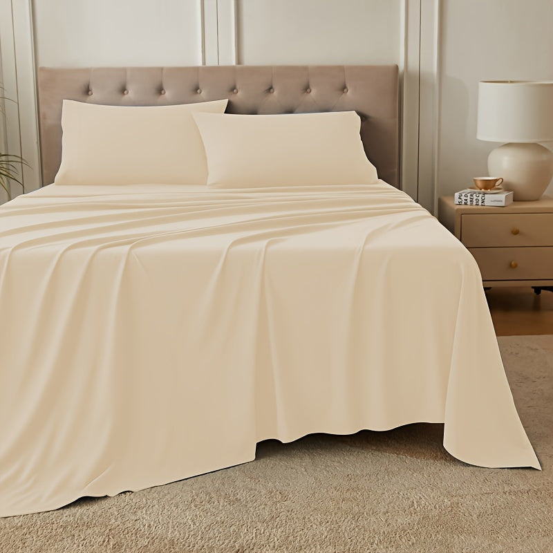Soft Bed Sheet Set | Queen King Single Double - Flat Sheet, Fitted Sheet, Pillowcase