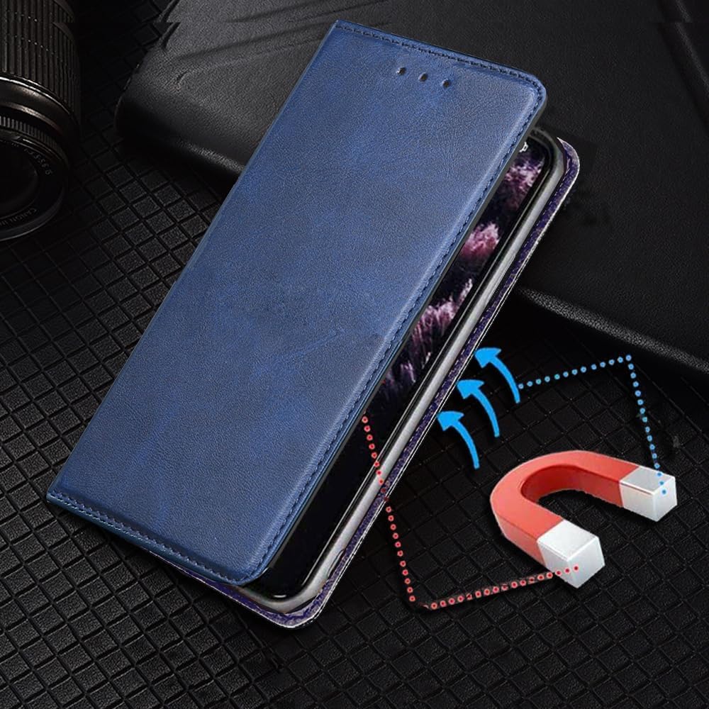 Dark Blue Wallet Protective Case for Samsung Galaxy A16 5G