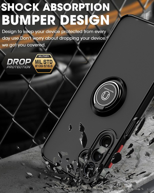 For Samsung A15 Case with Car Mount Magnetic Ring Shockproof Cove