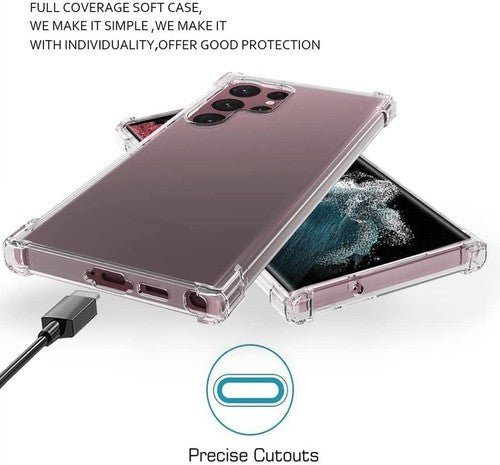 For Samsung Galaxy S25 Ultra Edge S24 S23 S21 Flexible Clear Shockproof TPU case