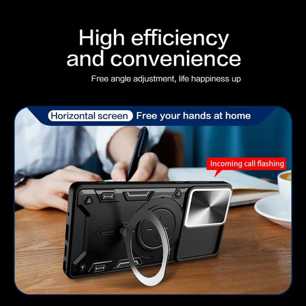 Shockproof case with Camera Slide Window Cover For Samsung Galaxy A35