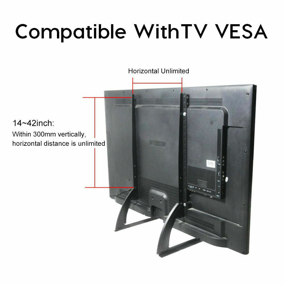 Universal Table Top TV Stand Leg Mount LED LCD Flat TV Screen 32-75"
