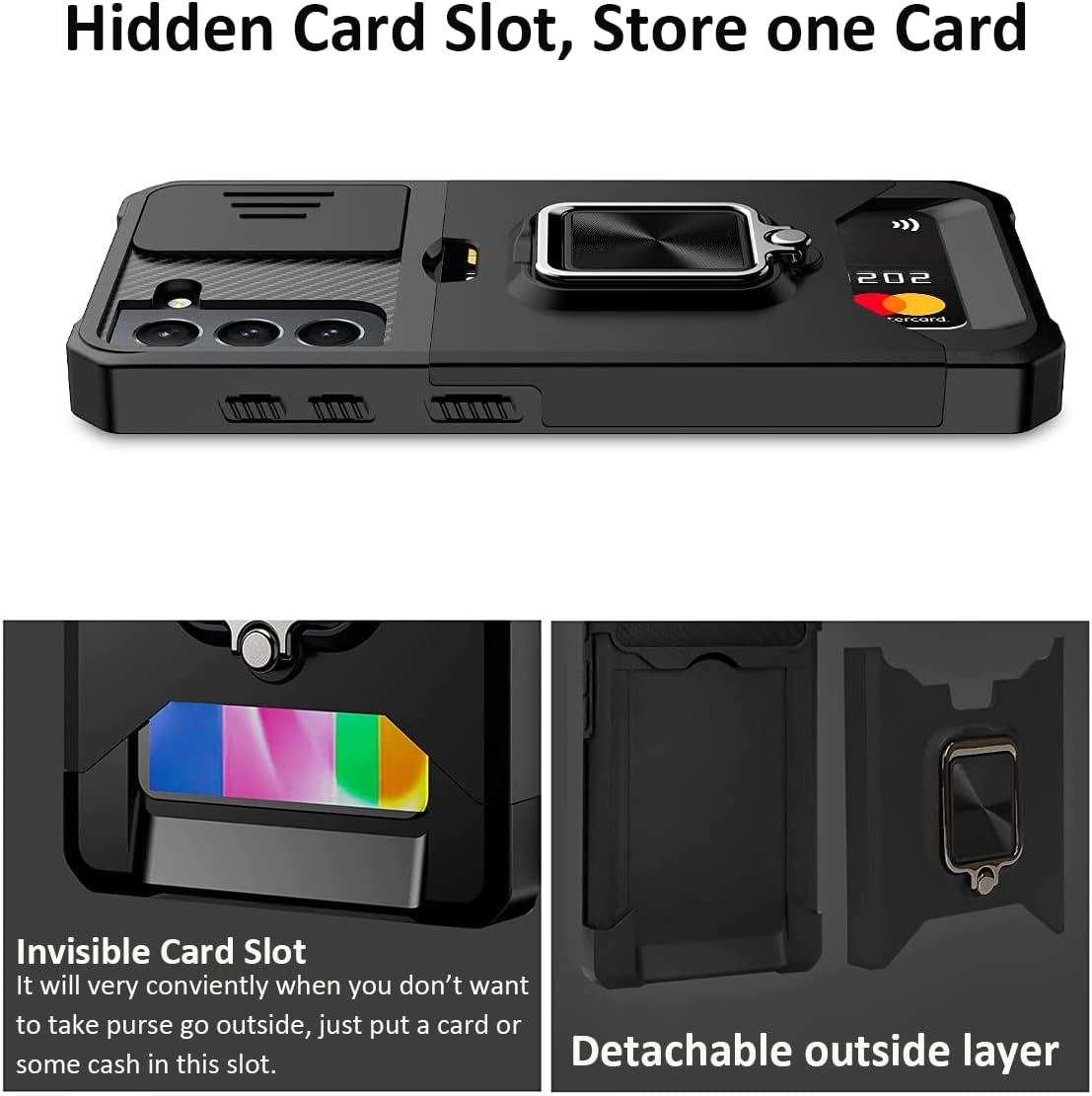 Shockproof Tough Case For Samsung Galaxy A26 Case with Card holder