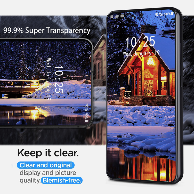 For Samsung Galaxy S23 FE Full Cover Tempered Glass Screen Protector 2-Pack