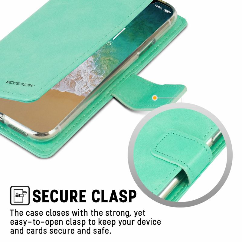 Flip Wallet Case for iPhone 15 -Mint Green Colour