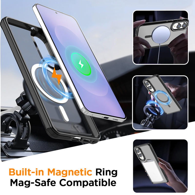 For Samsung Galaxy S25 Edge Shockproof Magnetic Cover