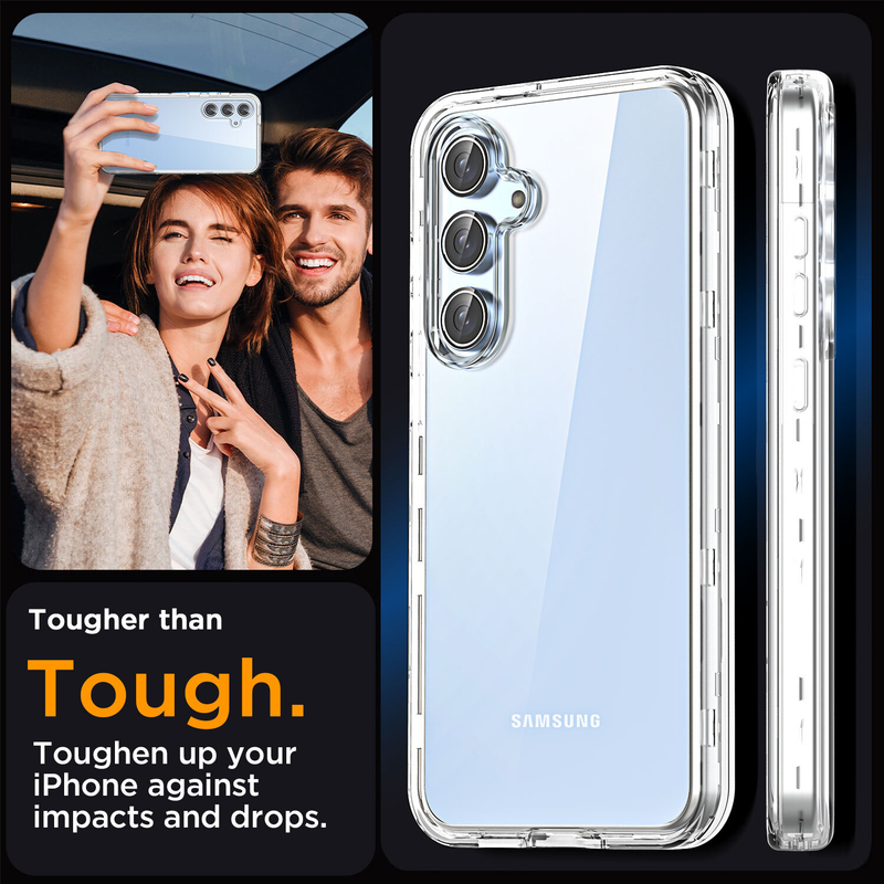 For Samsung Galaxy S24 FE Case Clear Shockproof Heavy Duty Phone Cover