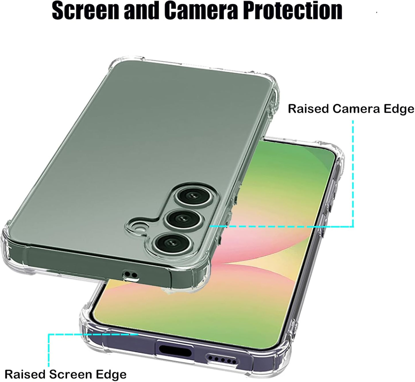 Transparent Case for Samsung Galaxy A56 5G Case with Four Corners Extra Protection