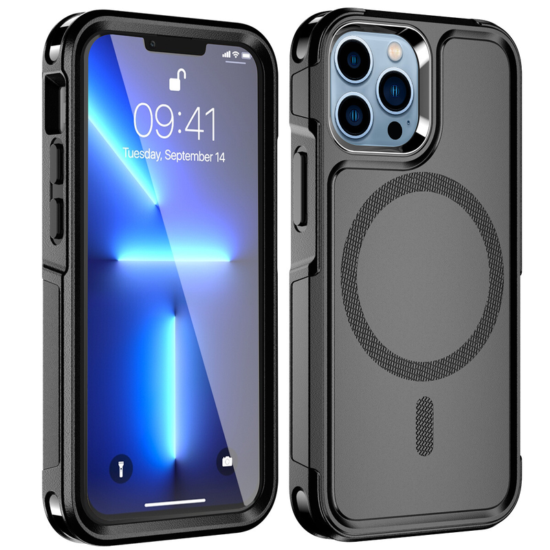 For iPhone 16 MagSafe Case Heavy Duty Shockproof Rugged Cover