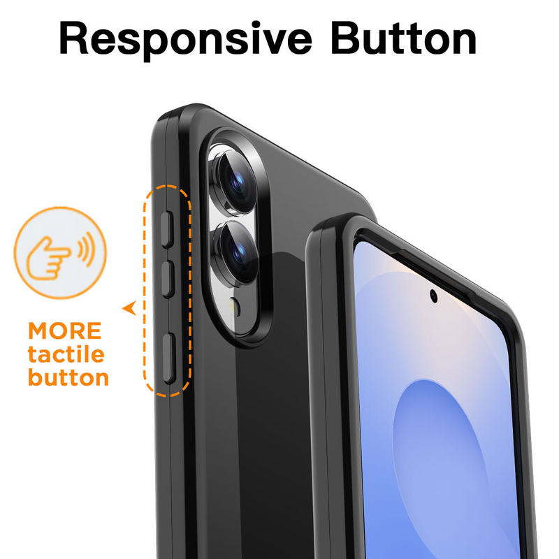 For Samsung Galaxy S25 Edge Shockproof Black