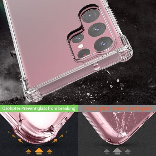 For Samsung Galaxy S25 Ultra Edge S24 S23 S21 Flexible Clear Shockproof TPU case