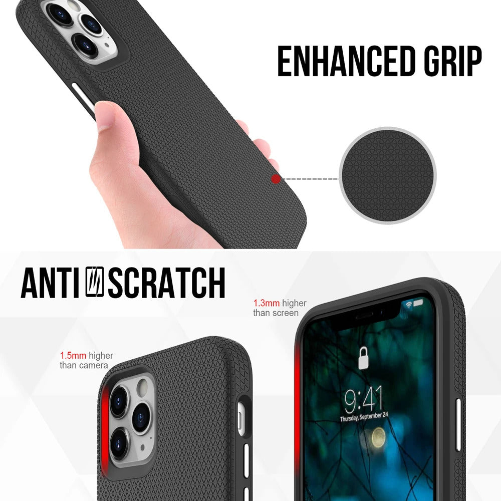 For iPhone 13 Pro Max Case Rugged Black Case