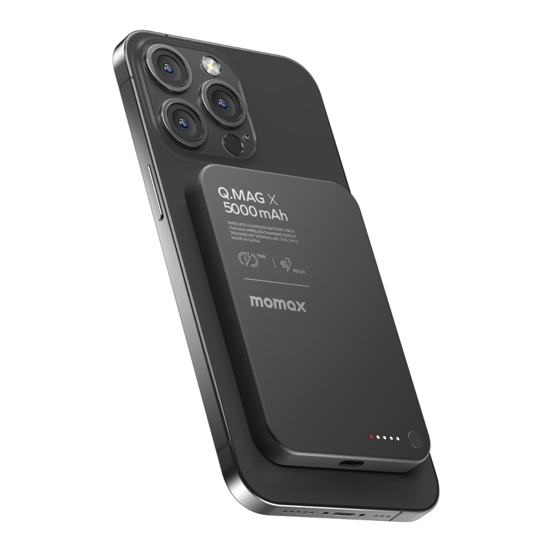 Ultra Slim Universal 5000mAh Magnetic Portable Metal Power Bank-Black Colour