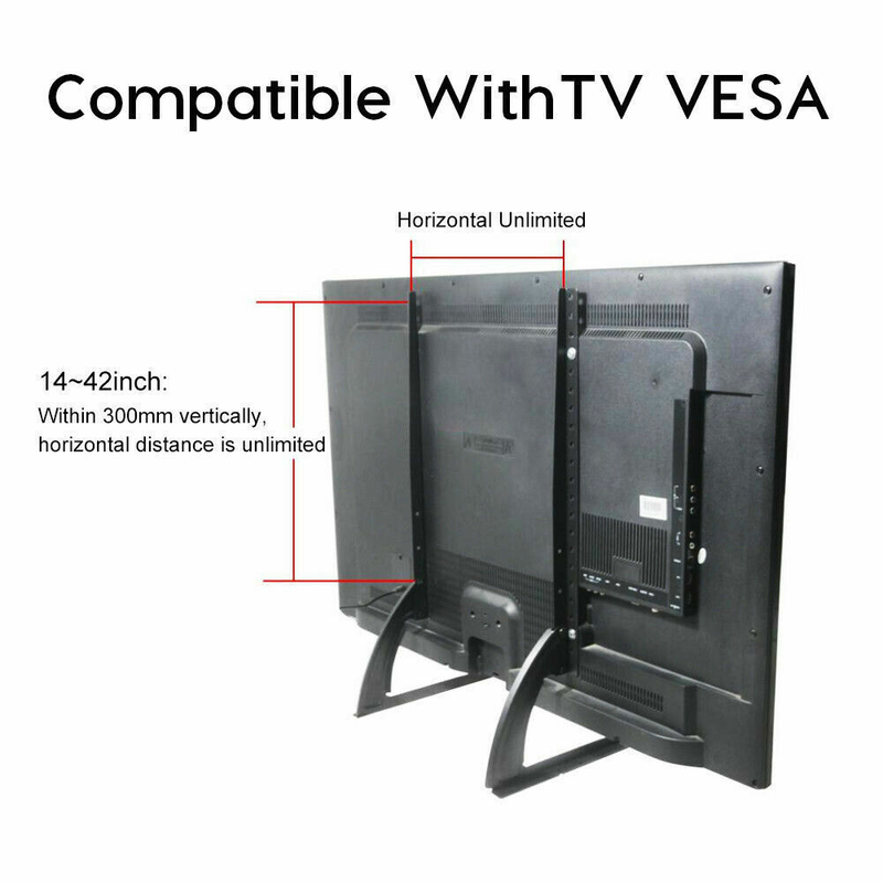 Universal Table Top TV Stand Leg Mount LED LCD Flat TV Screen 32-75"