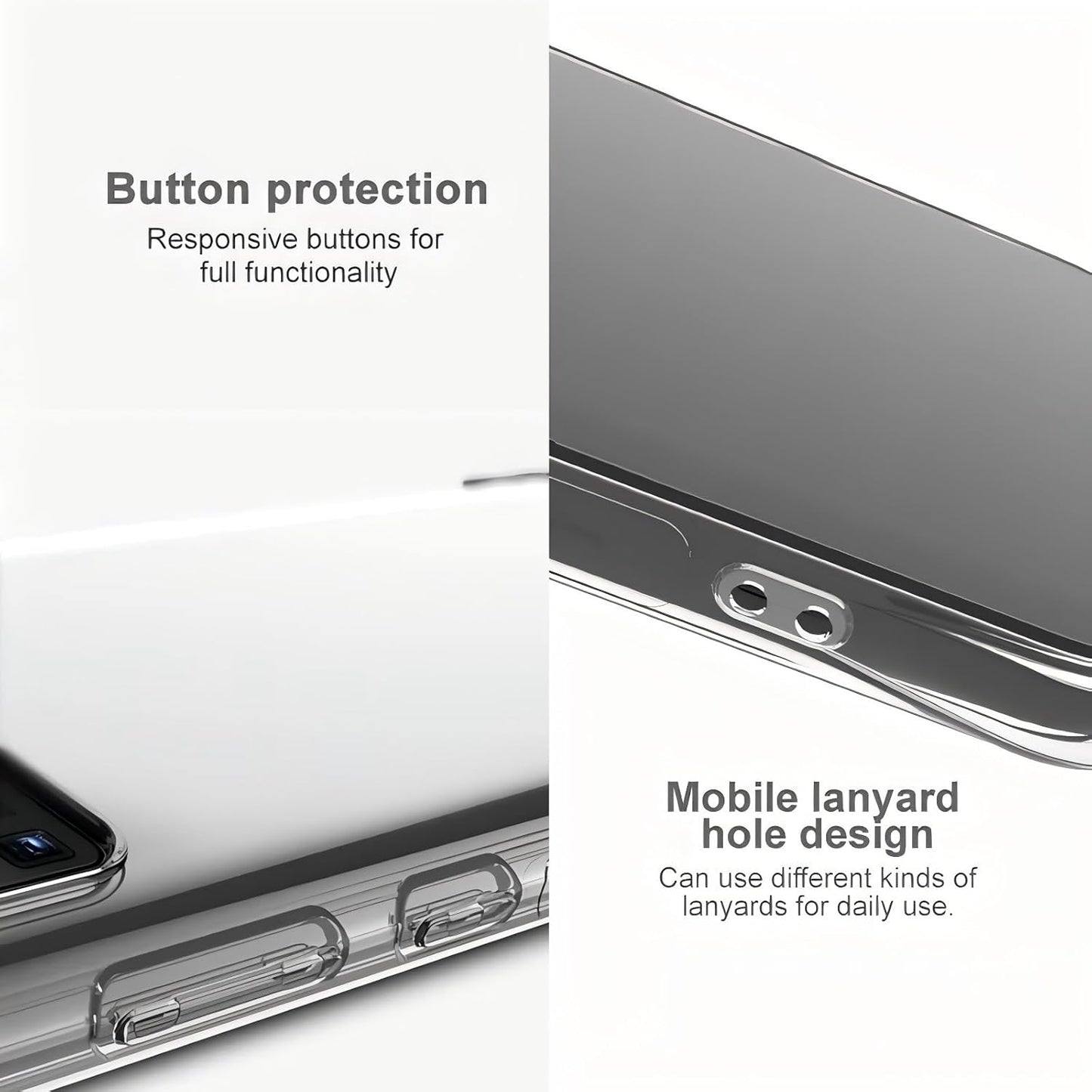 Transparent Case for Samsung Galaxy A16 5G Case Clear TPU Four Corners Soft Cover