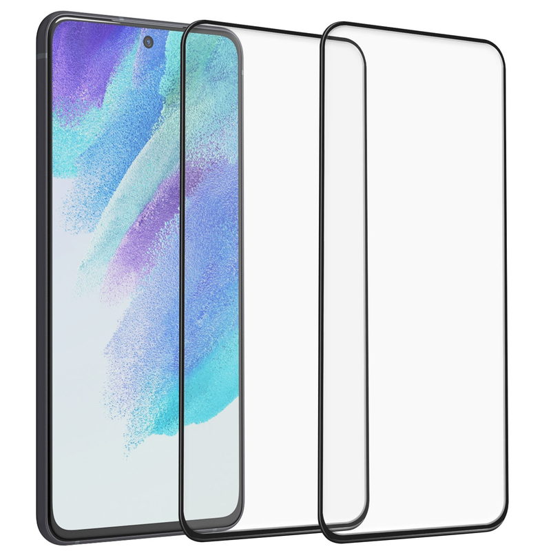 For Samsung Galaxy S21 FE 5G Full Cover Tempered Glass Screen Protector 2-Pack