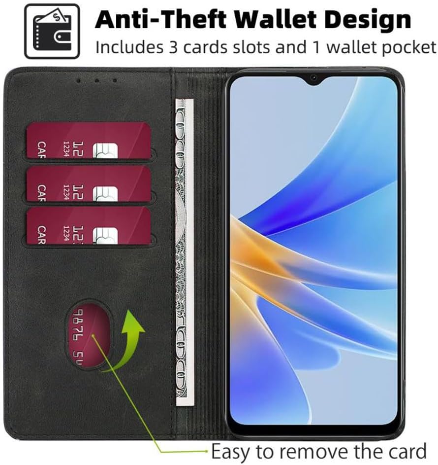 Dark Blue Wallet Protective Case for Samsung Galaxy A16 5G