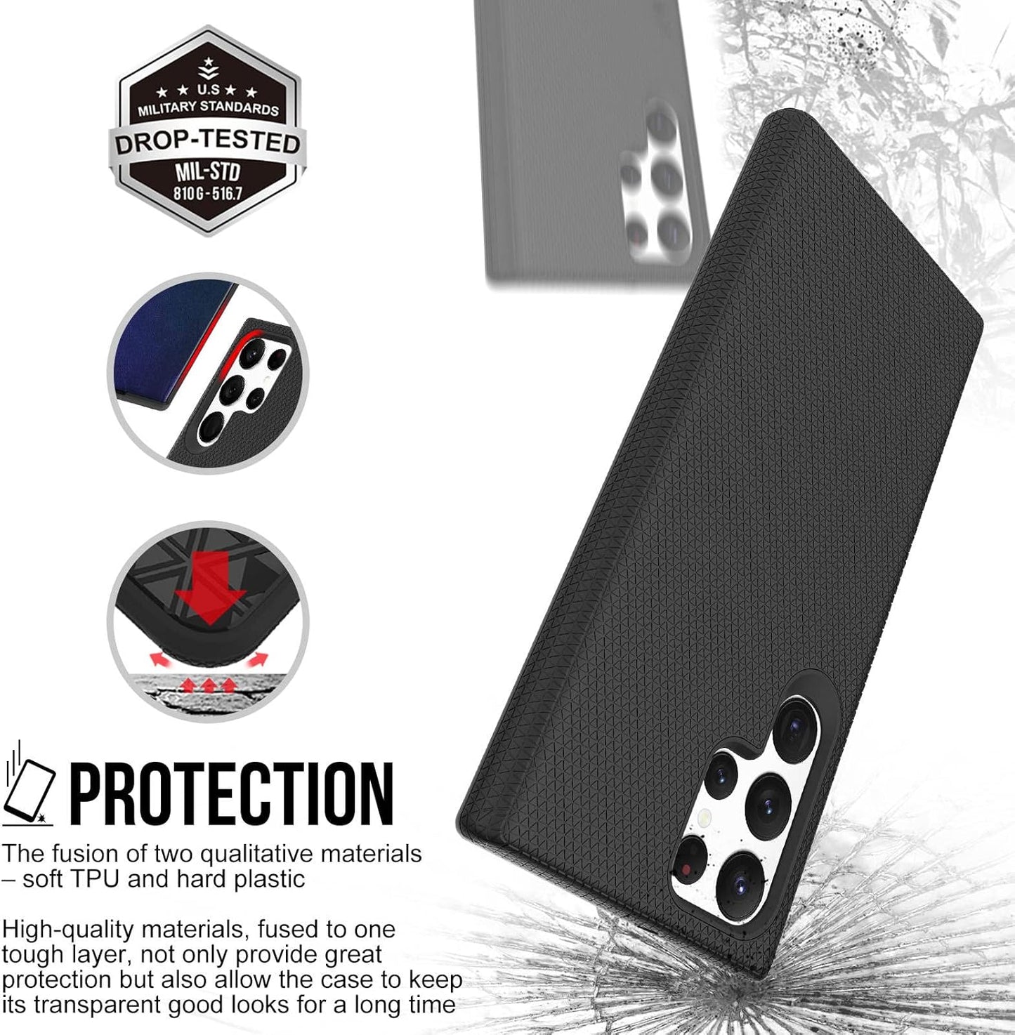 For Samsung Galaxy A14 Dual layer shockproof case