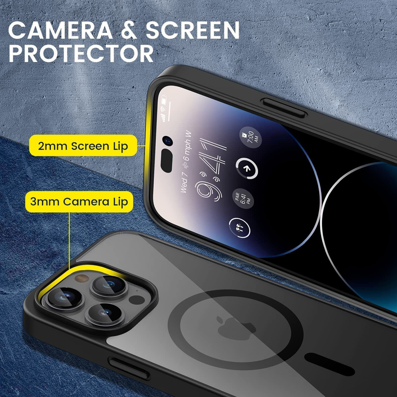 Slim Shockproof Case For iPhone 14 Pro Max-Black
