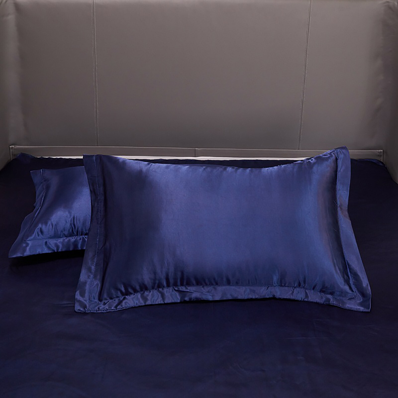 2Pcs Silk Satin Pillow Case