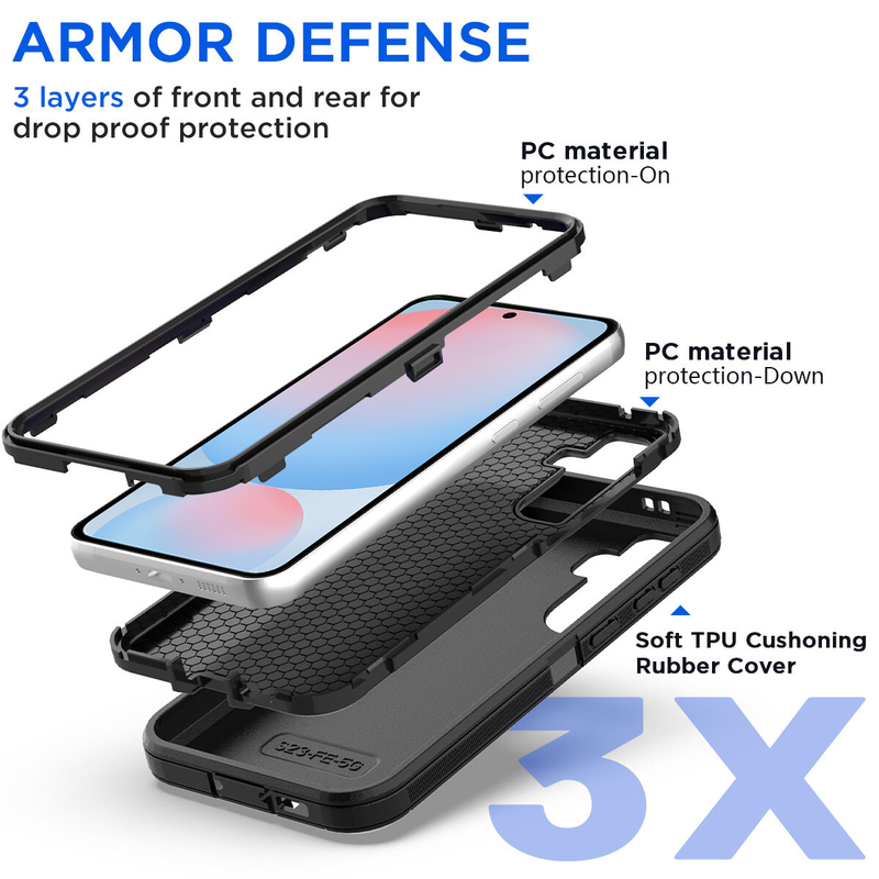 For Samsung Galaxy S24 FE Heavy Duty Builder Case