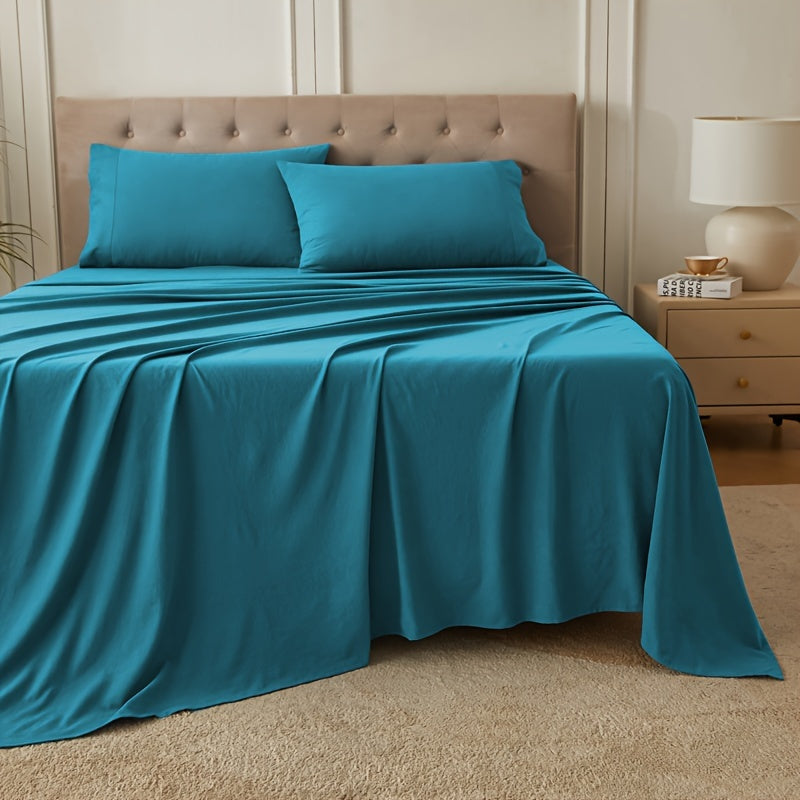 Soft Bed Sheet Set | Queen King Single Double - Flat Sheet, Fitted Sheet, Pillowcase