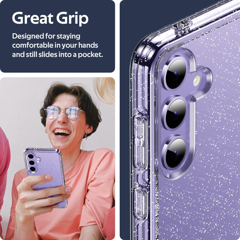 For Samsung Galaxy A35 Glitter Shockproof Hybrid Hard Case