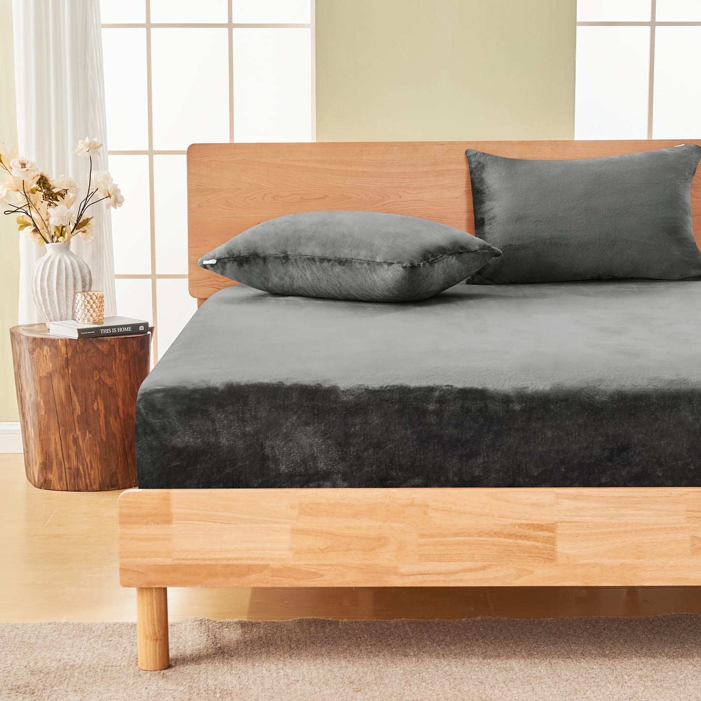 Winter Warm Fitted Sheet and Pillowcases Set - Ultra Soft, Comfy, Luxurious Bed Sheet