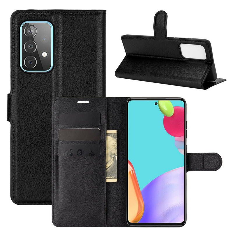 For Samsung Galaxy A05s Wallet Flip Case-Black Colour