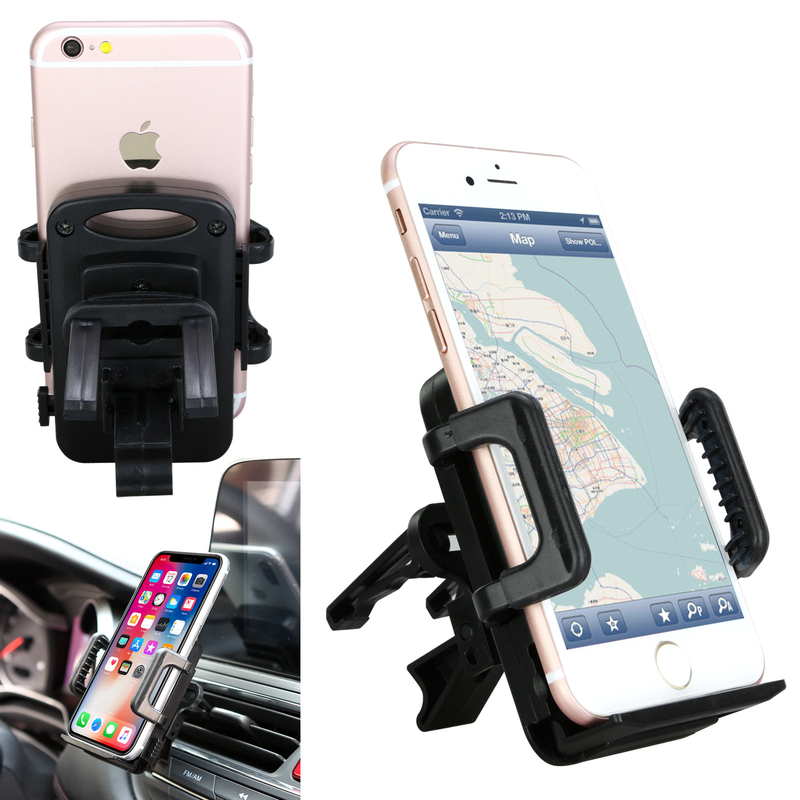 2 in 1 Windshield Mount Stand and Airvent Mount Car Phone Holder