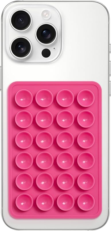 Universal Silicone Suction Phone Case Adhesive Octo Cup Buddy Mount - Hands-Free Phone Accessory for iPhone and Android - Sticky Grip for Selfies, Videos