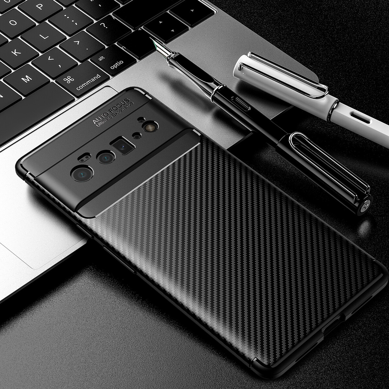 For Google Pixel 8 Pro Case Slim Carbon Fiber Shockproof Heavy Duty Cover