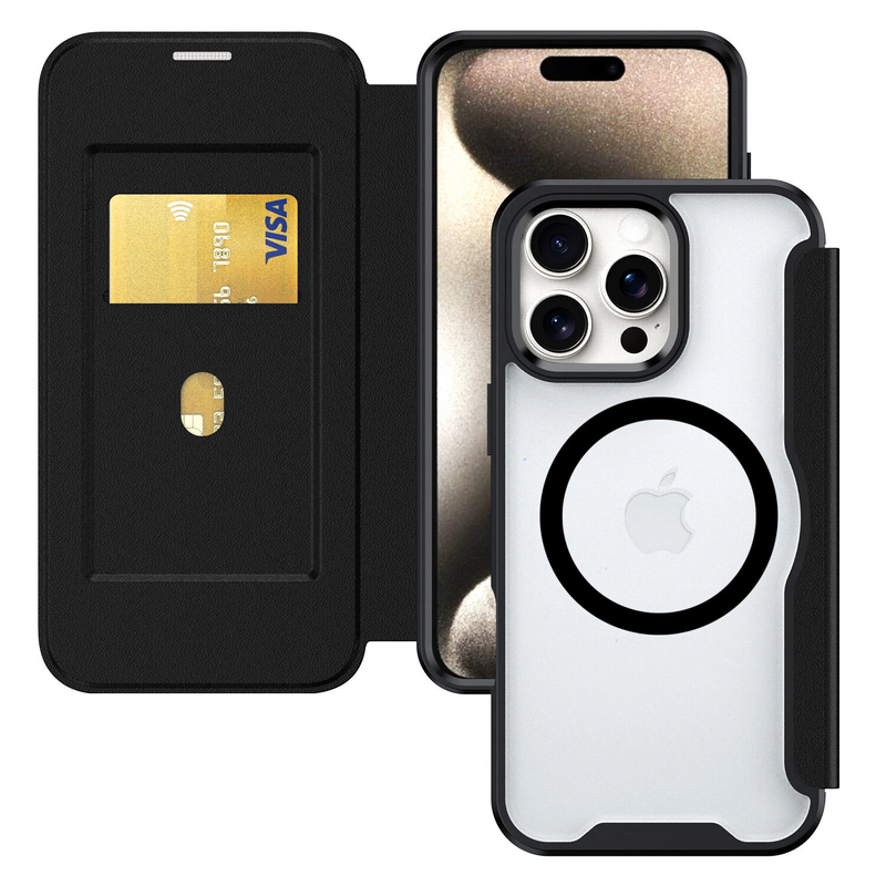 For iPhone 13 Pro Max Magnetic Wallet Flip Case