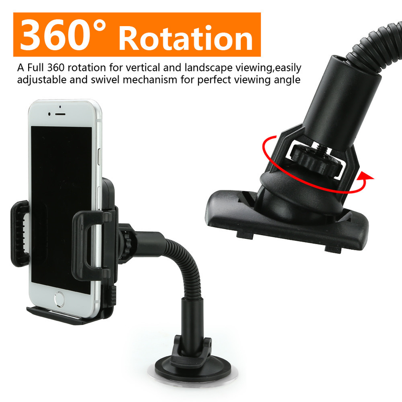 2 in 1 Windshield Mount Stand and Airvent Mount Car Phone Holder