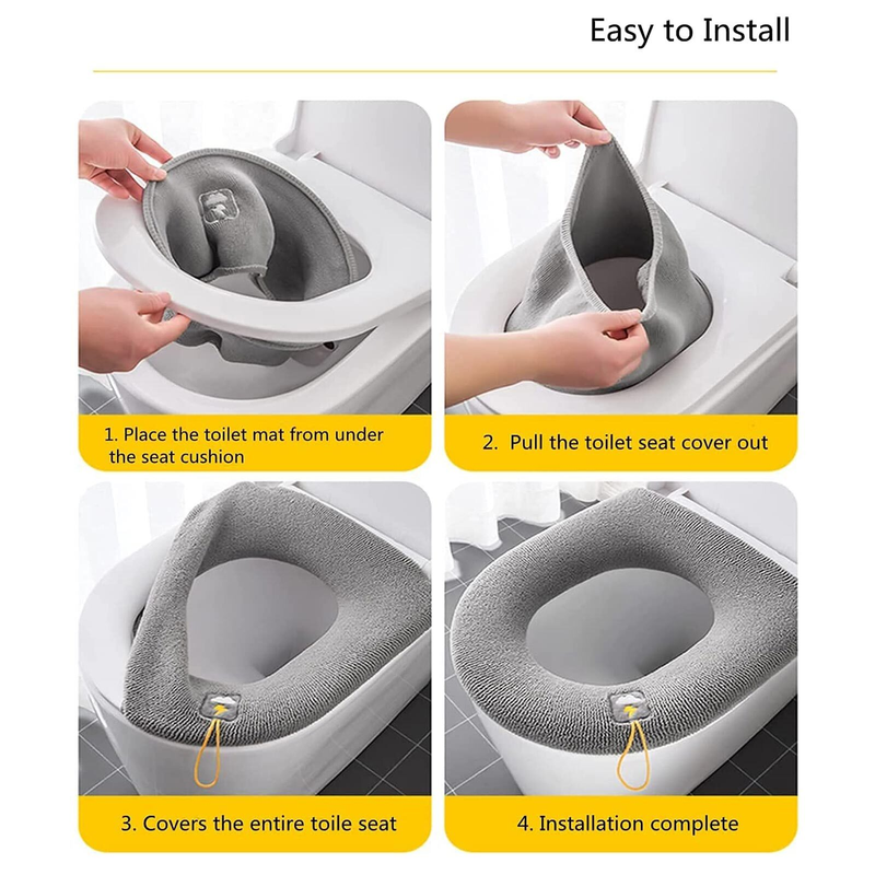 3PCS Toilet Seat Cushion Pad