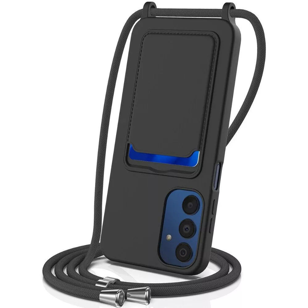 For Samsung Galaxy S24 Plus Card holder case with strap