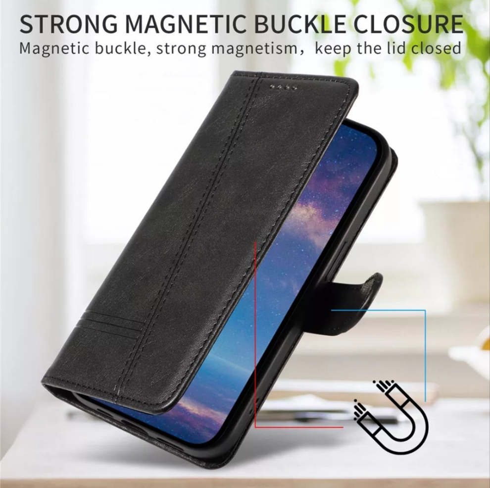 For Samsung Galaxy A06 Wallet Case with Card holder Black Colour Flip Cover