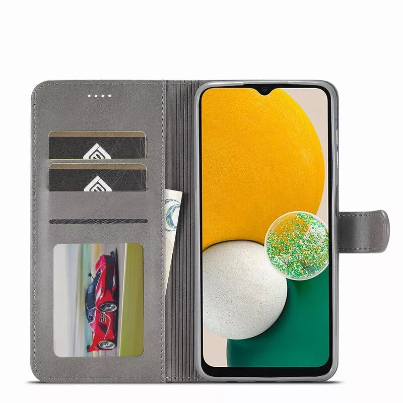 For Samsung Galaxy A15 Matte Wallet Flip Grey colour Case
