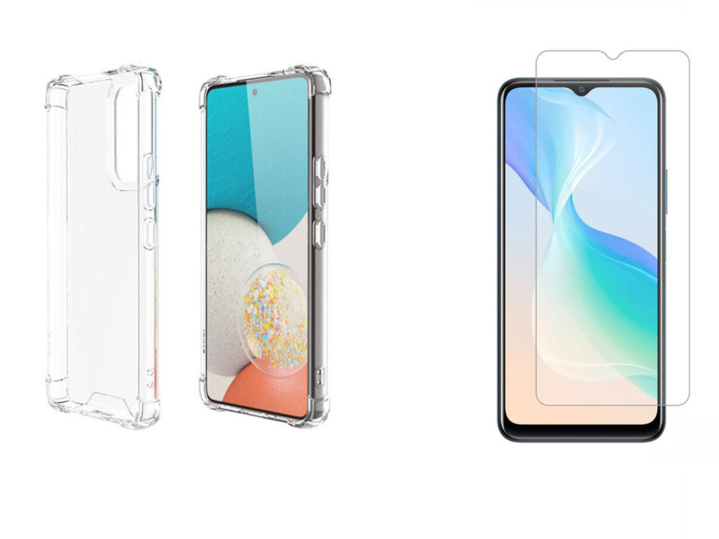 For Samsung Galaxy A06 clear case + 2 Glass Screen Protector