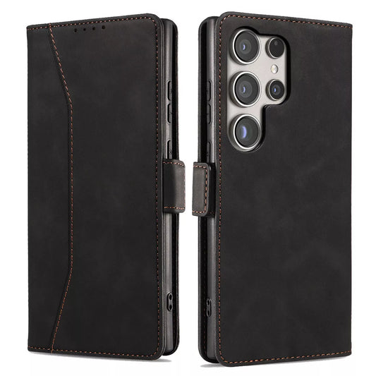 For Samsung Galaxy S24 Ultra Wallet Case Black Colour Folio Flip Cover