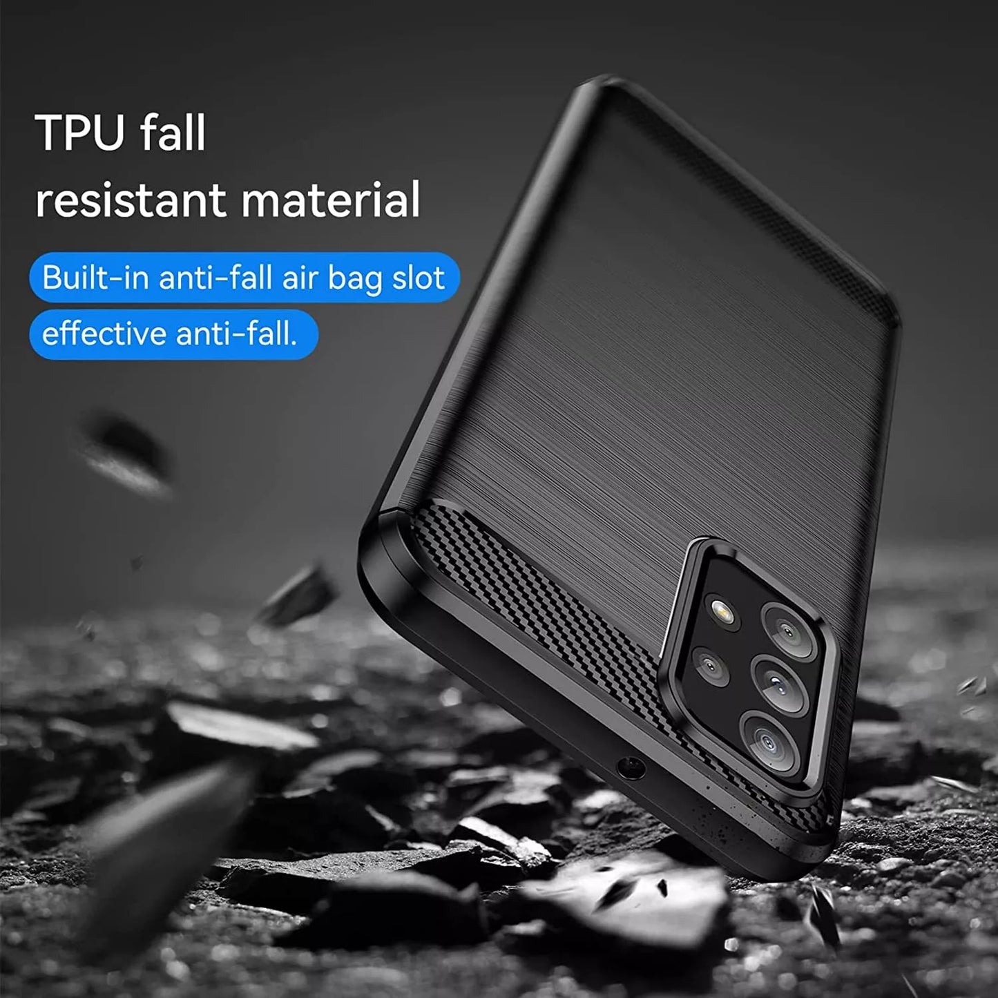 For Samsung Galaxy S25 FE Shockproof Carbon Fiber Cover