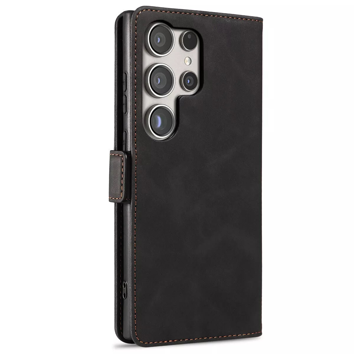 For Samsung Galaxy S24 Ultra Wallet Case Black Colour Folio Flip Cover