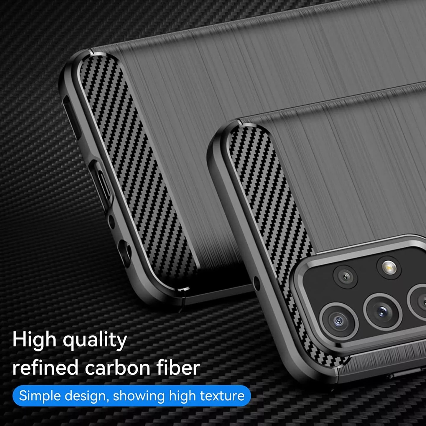 For Samsung Galaxy S25 FE Shockproof Carbon Fiber Cover