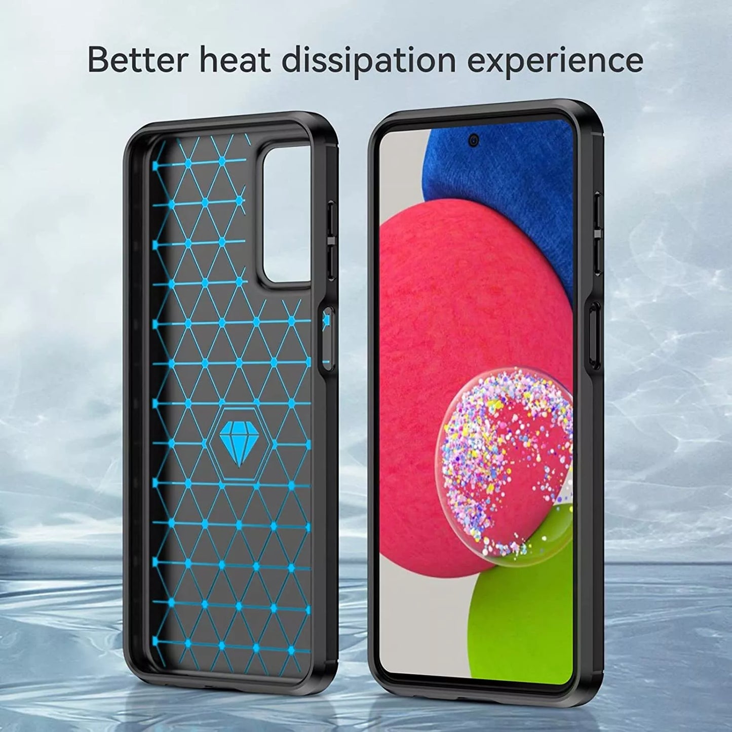 For Samsung Galaxy S25 FE Shockproof Carbon Fiber Cover