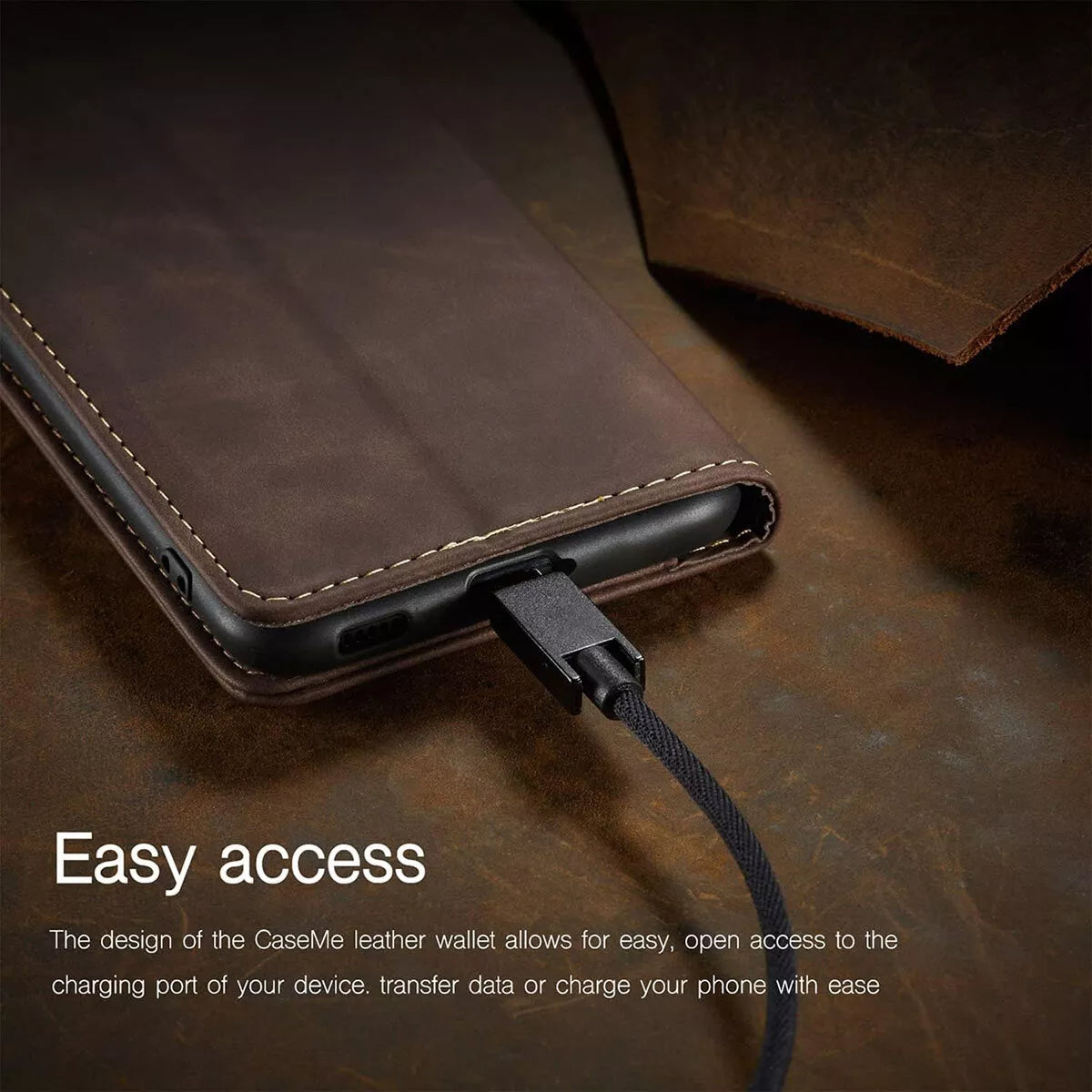 For Samsung Galaxy S24 Ultra Wallet Case Brown Colour Folio Flip Cover
