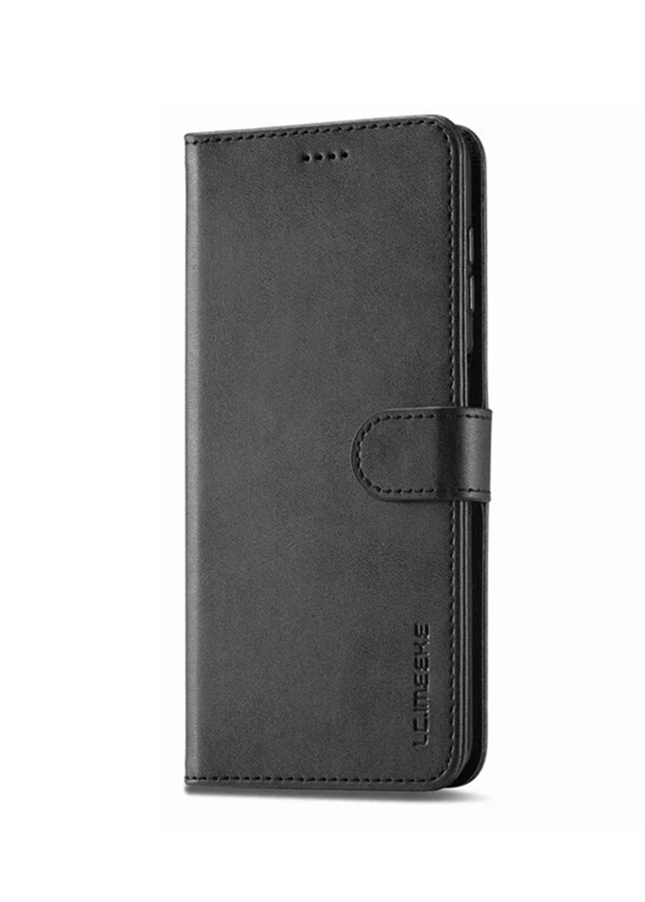 For Samsung Galaxy A16 Matte Wallet Flip Black Case
