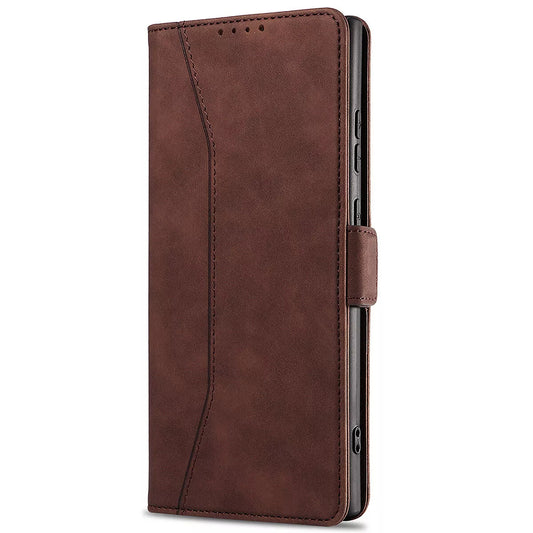 For Samsung Galaxy S24 Plus Wallet Case Brown Colour Folio Flip Cover