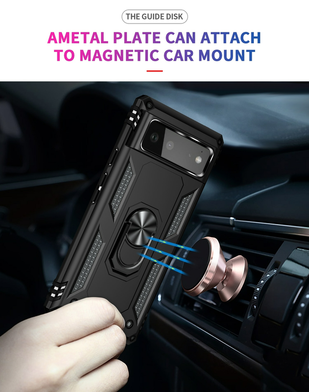 For Google Pixel 6 Shockproof Case-Black