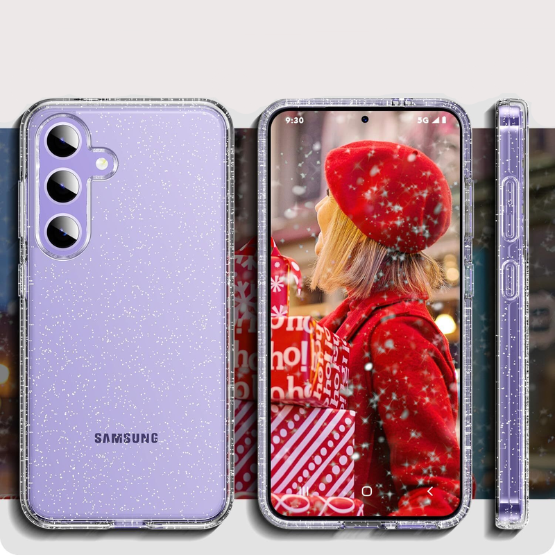 For Samsung Galaxy A35 Glitter Shockproof Hybrid Hard Case
