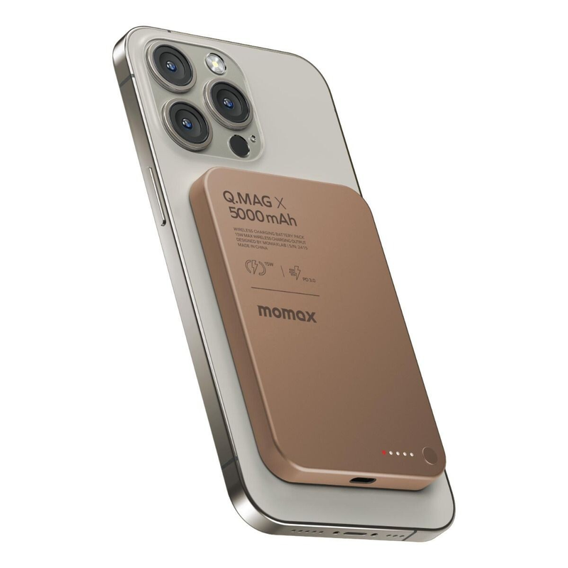 Ultra Slim Universal 5000mAh Magnetic Portable Power Bank-Gold Colour